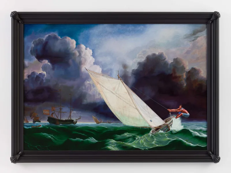 Kehinde Wiley Ships on a Stormy Sea (Jean Julio Placide), 2017