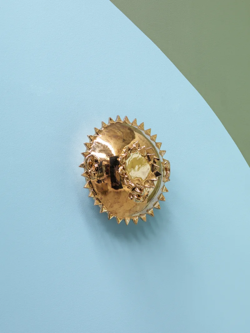 Jonathan Baldock Sunflower, 2023 Ceramic, 30 x 30 x 16cm (11 3/4 x 11 3/4 x 6 1/4in)