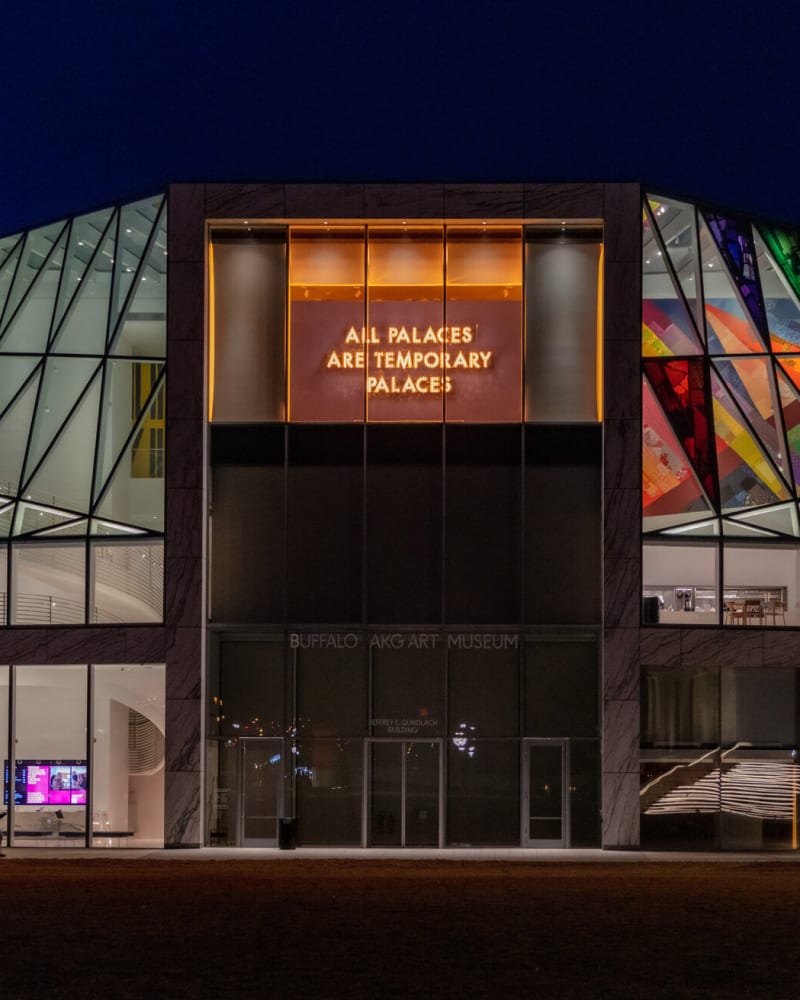 Robert Montgomery at Buffalo AKG Buffalo AKG Art Museum Unveils Second Public Art Installation by Robert Montgomery