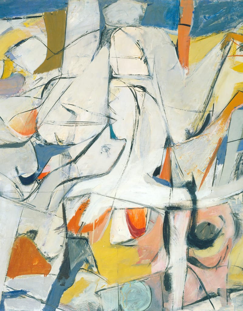 Untitled (Three Women), circa early 1950s, Oil on paper mounted on masonite, 42 1/4 x 53 1/2 inches