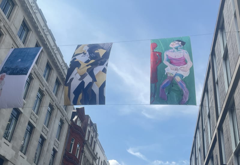 Lucy Jones featured on the Cork Street Centenary Banners