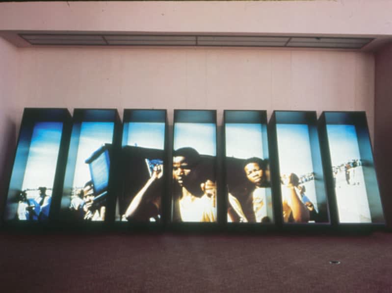 Dennis Adams, 1989. L’Defense, Paris. "The Procession", 1989
