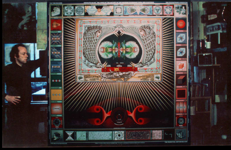 Paul Laffoley, 1976. BlackWhite Hole. Photo by Steve Moskowitz