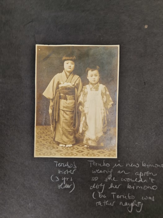 Teruko Yokoi, 1929. Teruko's sister and Teruko on right