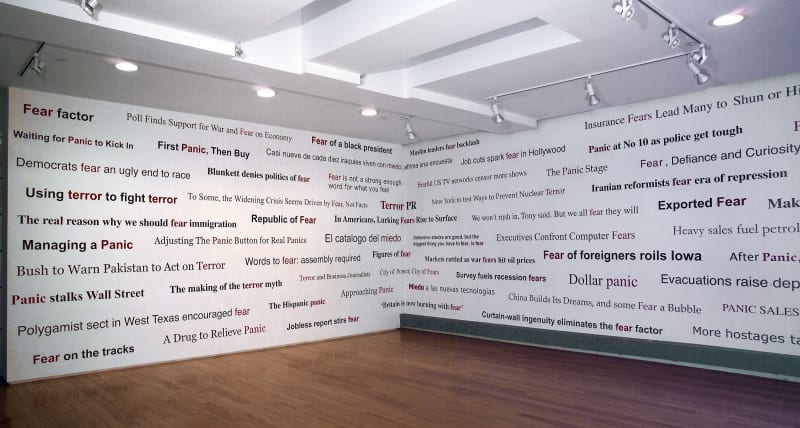 Antoni Muntadas, 2008. Kent Fine Art, NY. "Fear"