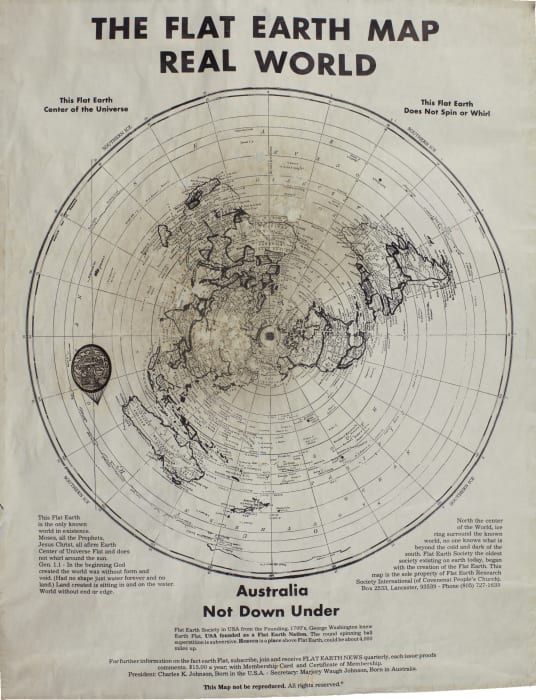 Paul Laffoley, 1972. Flat Earth Society and Charles Johnson