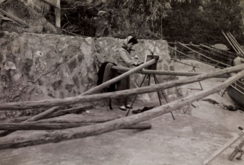 Teruko Yokoi, 1953. Last day in Japan