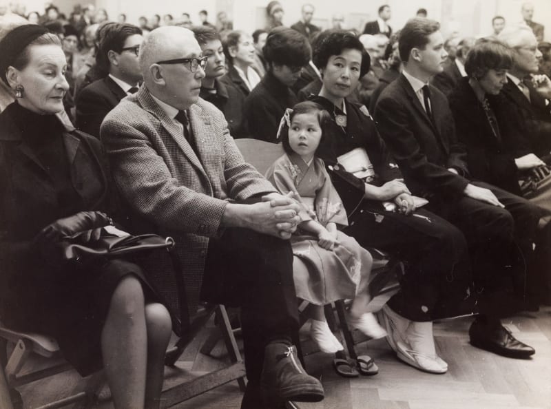 Teruko Yokoi, 1964. Kunsthalle Basel opening 1964 with Kayo and Otto Tschumi