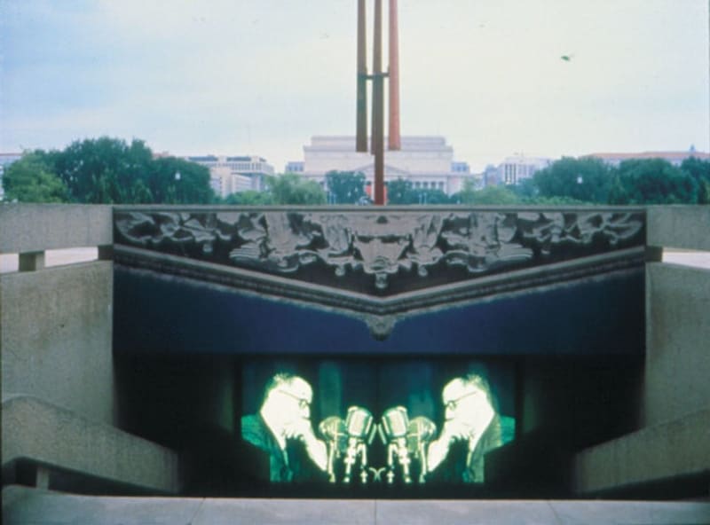 Dennis Adams, 1990. Hirshhorn Museum, Washington, D.C. "The Archive.", 1990
