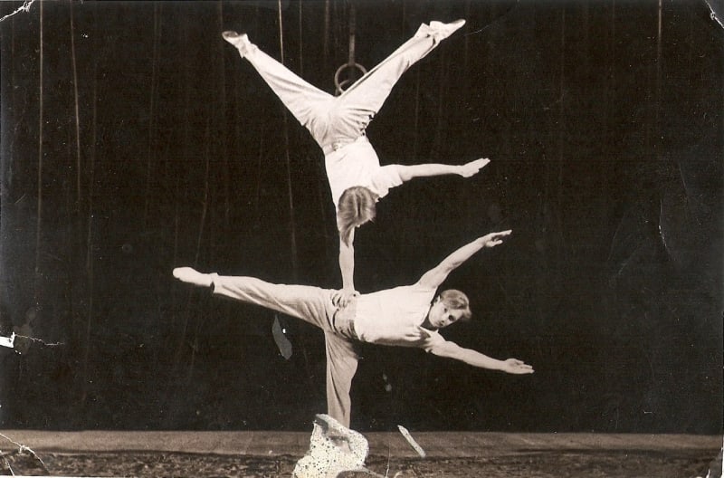 Yulia Pinkusevich, 1960s. Pinkusevich, Acrobat Uncles