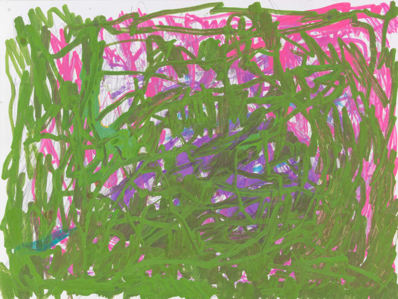 Sam Filicky, Graphite with Markers on Paper, 2022