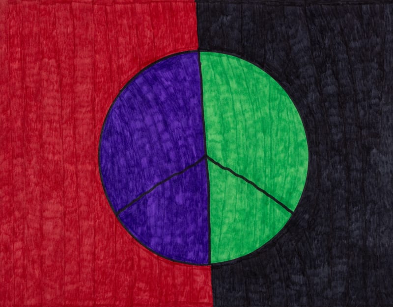 Bill Lilly, Rainbow Peace Sign, 2022