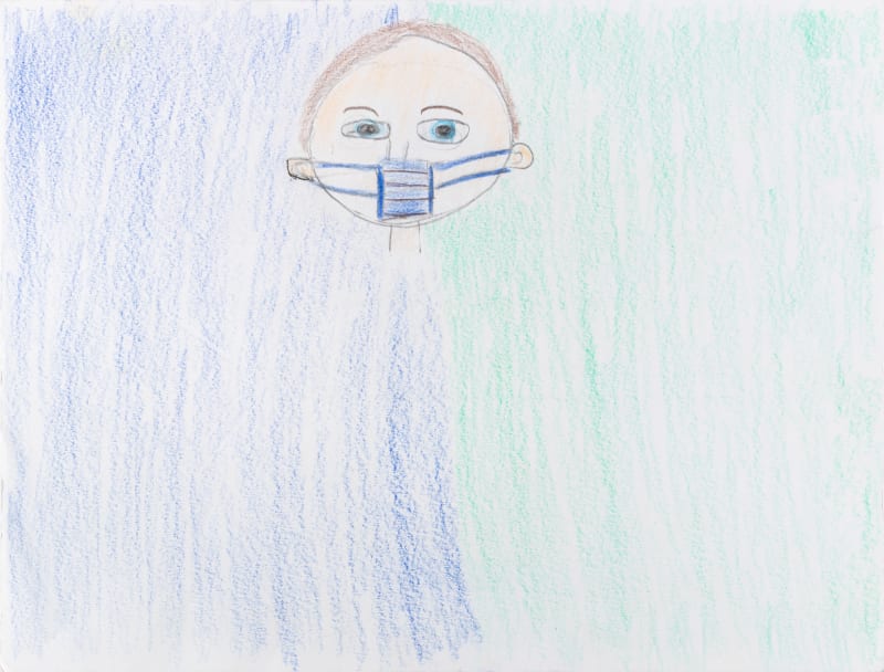 Carol Pyes, Boy with a Mask, 2020