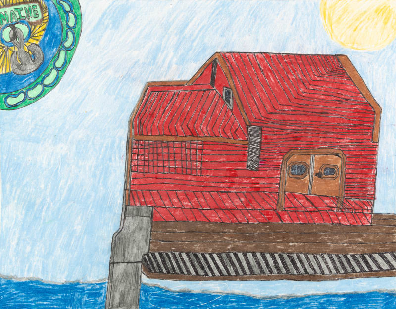 Andrew Sloan, Boat House in Maine, 2024