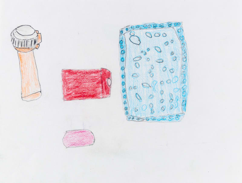 Carol Pyes, Sponge, Pencil Sharpener, Eraser, Medicine Bottle, 2020