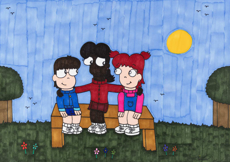 Rocco DiCaro, Friends on a Bench, 2024