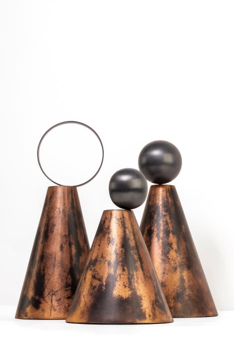 Juliette Bigley, Balance (Three Cones), 2024