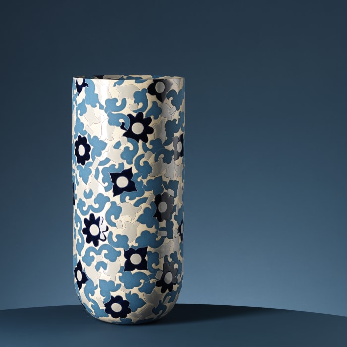 Frances Priest, Tall Vase Form, Kirkcaldy Patterns I, 2021