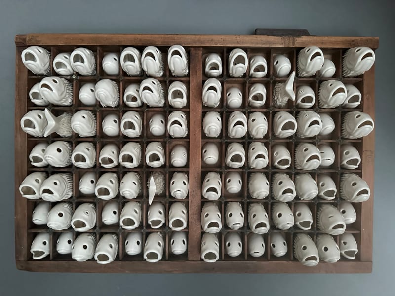 Ikuko Iwamoto, Ghosts from the sea - we are coming through the net IV, 2024