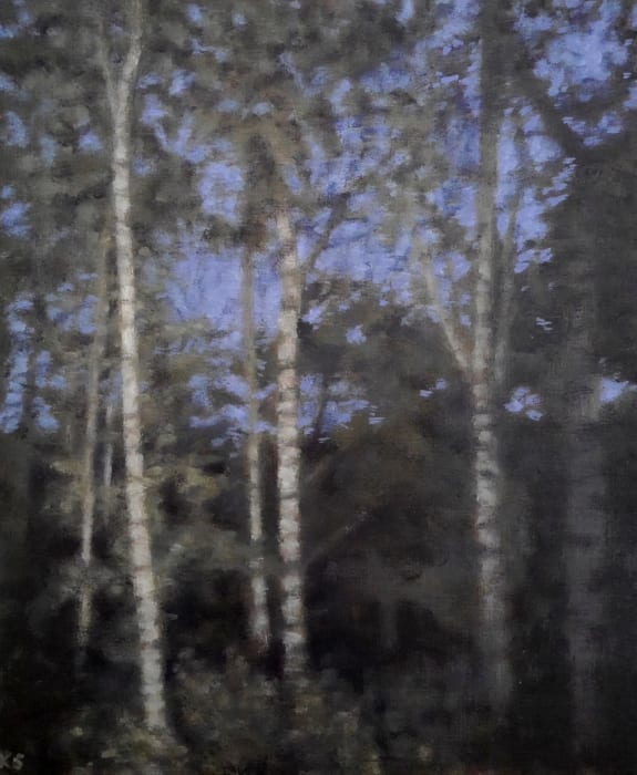 Kate Sherman, Birch - Spring (Night), 2020