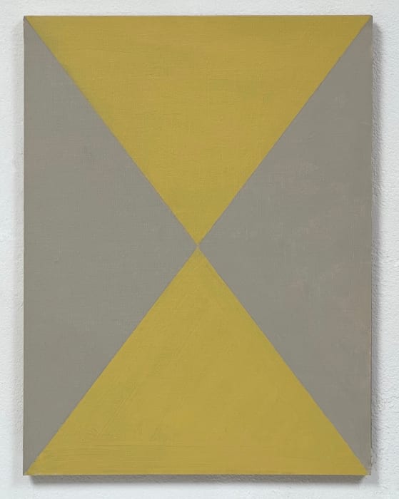 Lavinia Gallie, Gold Grey Triangles, 2025