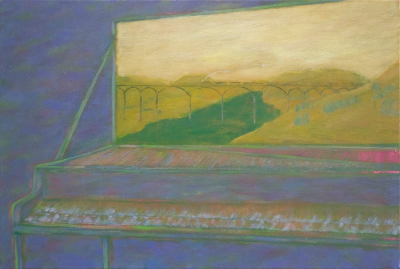 Nick Benfey, Harpsichord With Decorative Landscape