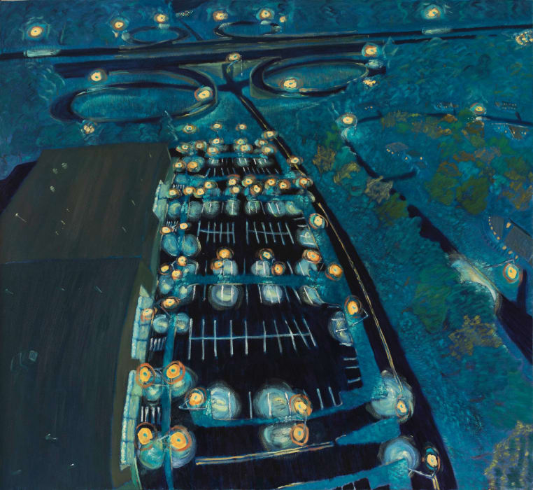 Nick Benfey, Night Mall and Cloverleaf Interchange, 2021