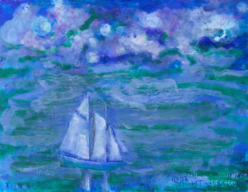 Frances Hynes, Sail Boat, Night Sea