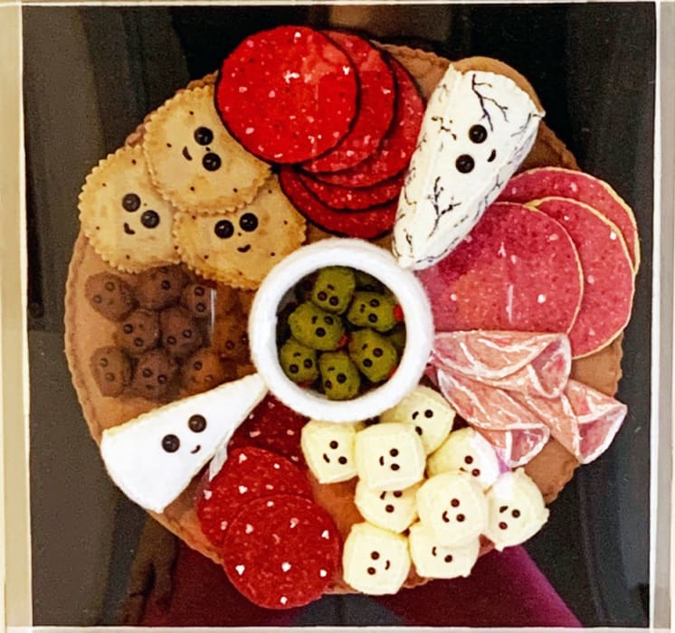 Lucy Sparrow, Charcuterie Board, 2019