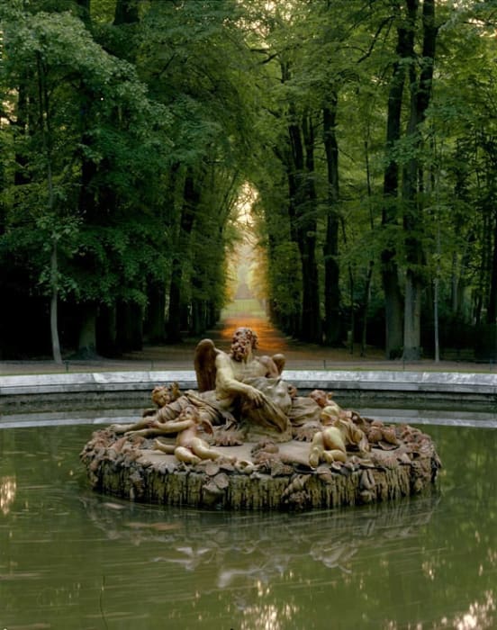 Robert Polidori, Bassins des Saisons, L'hiver ou Saturne by Girardon, Versailles (RP.Vers.384), 1985