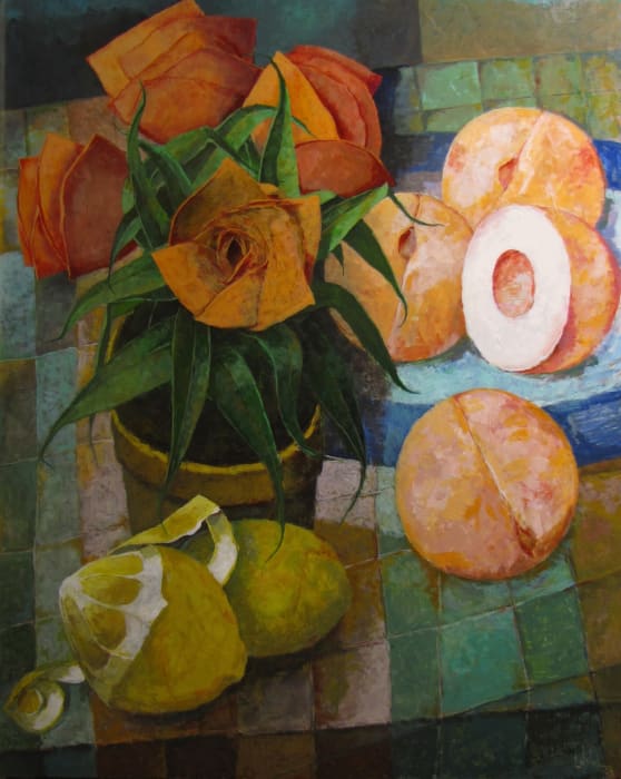 Pierre Lefebvre, Fleurs orangées, 2023