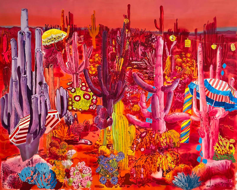 ALEJANDRA ATARÉS, Red Cactus in a Digital World , 2022