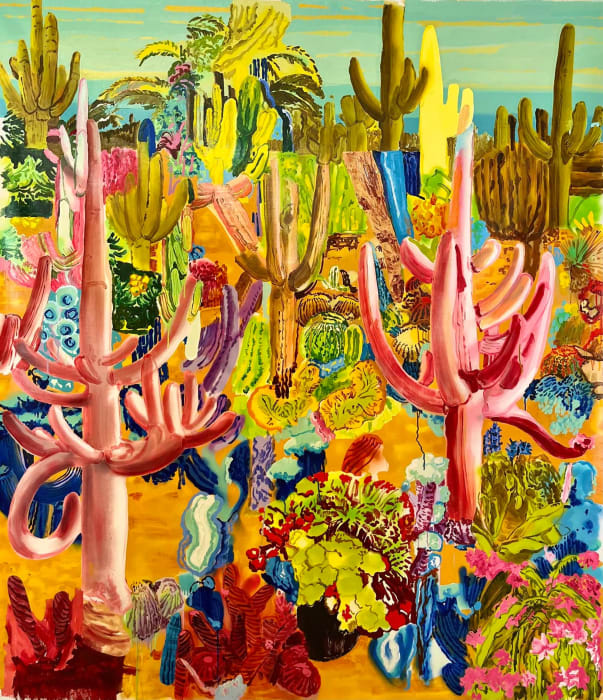ALEJANDRA ATARÉS, Yellow Cacti Landscape , 2022