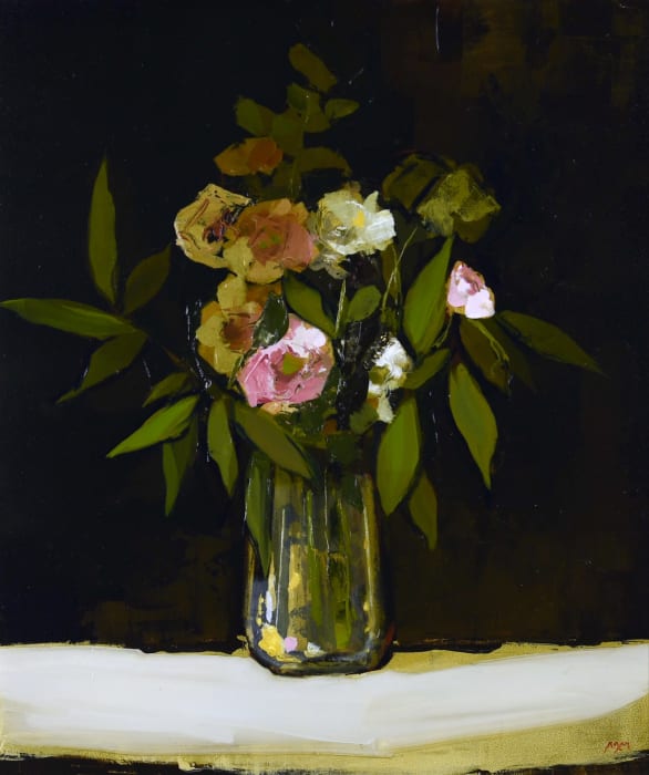 Martin Mooney, Flowers in a glass vase