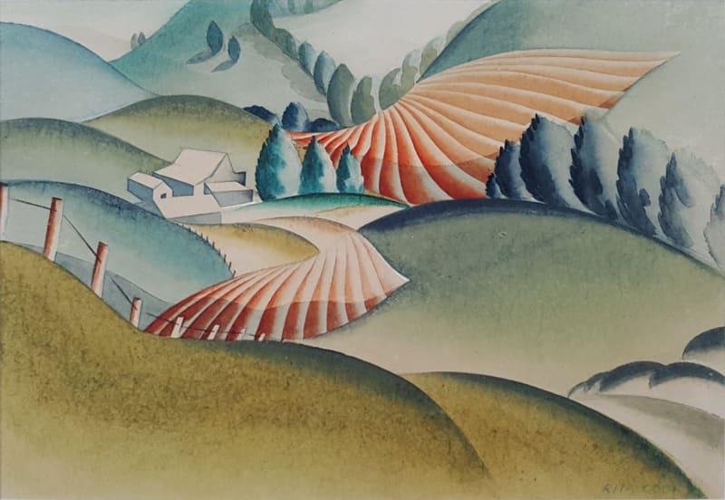 Rita Angus, Untitled [Landscape], n.d.