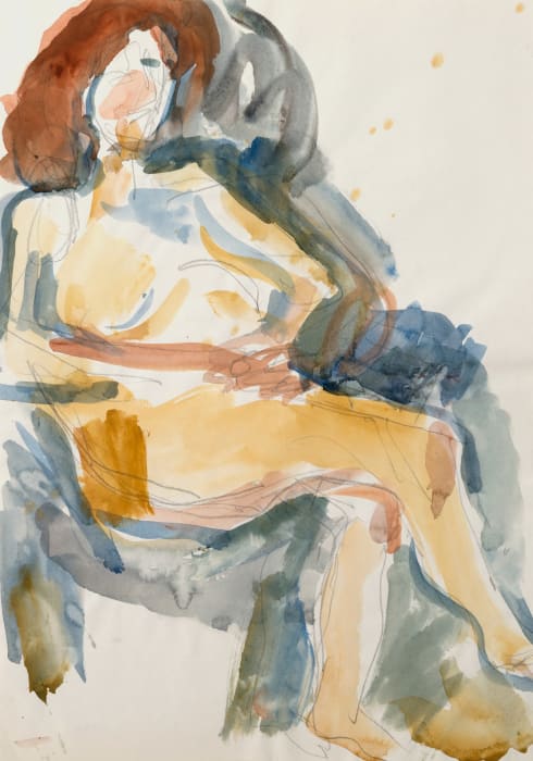 Toss Woollaston, Untitled [Nude in Chair] (2), n.d.