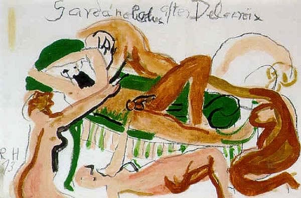 Roger Hilton, Sardanapalus after Delacroix, 1973