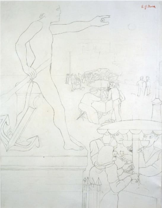 Edward Burra, The Statue