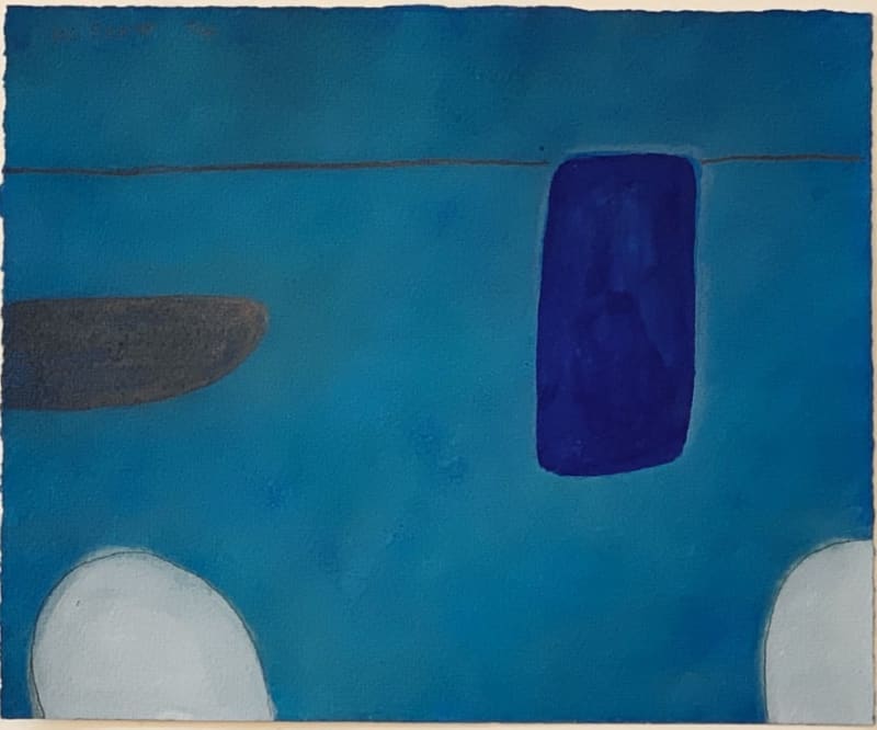 William Scott, Still Life Abstracted 1st Theme In Blue, No XLVI:L, 1974