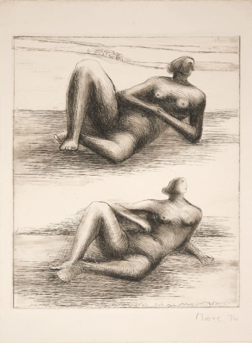 Henry Moore, Two reclining figures (C)