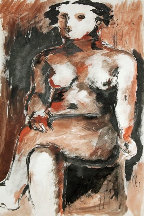 William Gear, 15 Untitled (Seated Nude 6), 1938