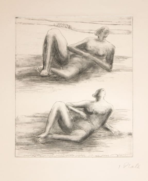 Henry Moore, Two reclining figures (2)