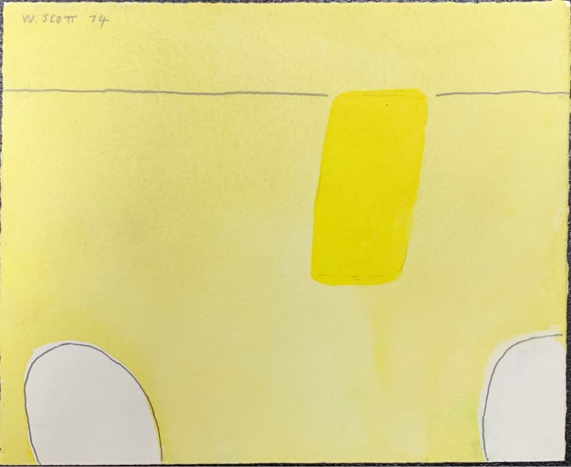 William Scott, Still Life Abstracted 1st Theme Number XVIV:L (Yellow), 1974