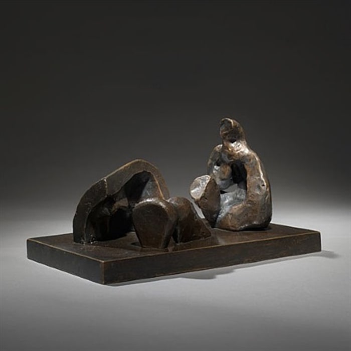 Henry Moore, Maquette for Three Piece Reclining Figure: Draped, 1975
