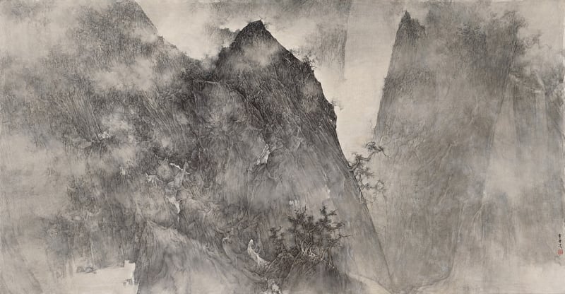 Li Huayi 李華弌, Mountain in Hermitage《幽山不染紅塵》, 2017