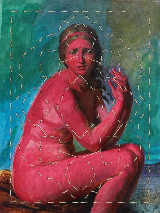 Zoulikha Bouabdellah, Double Vénus sur Psyche (verso), 2022