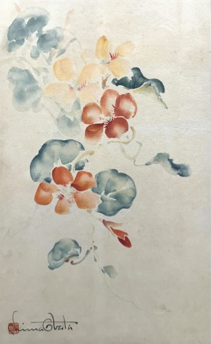 Chiura Obata, Nasturtiums, circa 1940