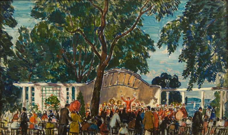 Gifford Beal, Bandstand, Salem, circa 1928