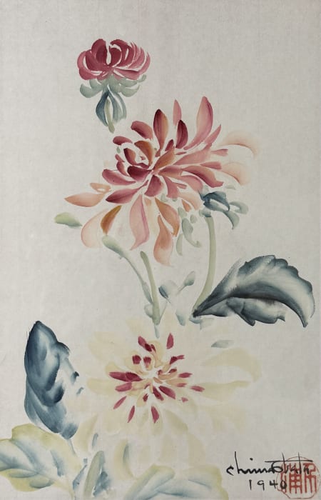 Chiura Obata, Dahlias, 1940