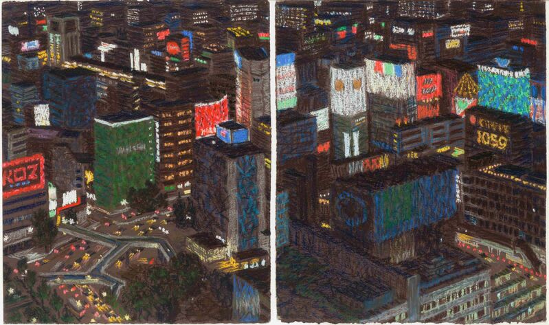 Yvonne Jacquette, Tokyo Diptych, 1985